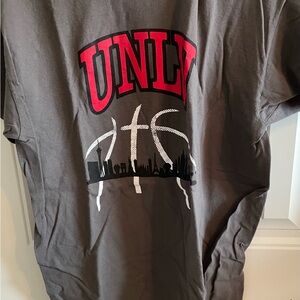UNLV Gildan Heavy Cotton T-Shirt in Dark Gray VEGAS STRONG